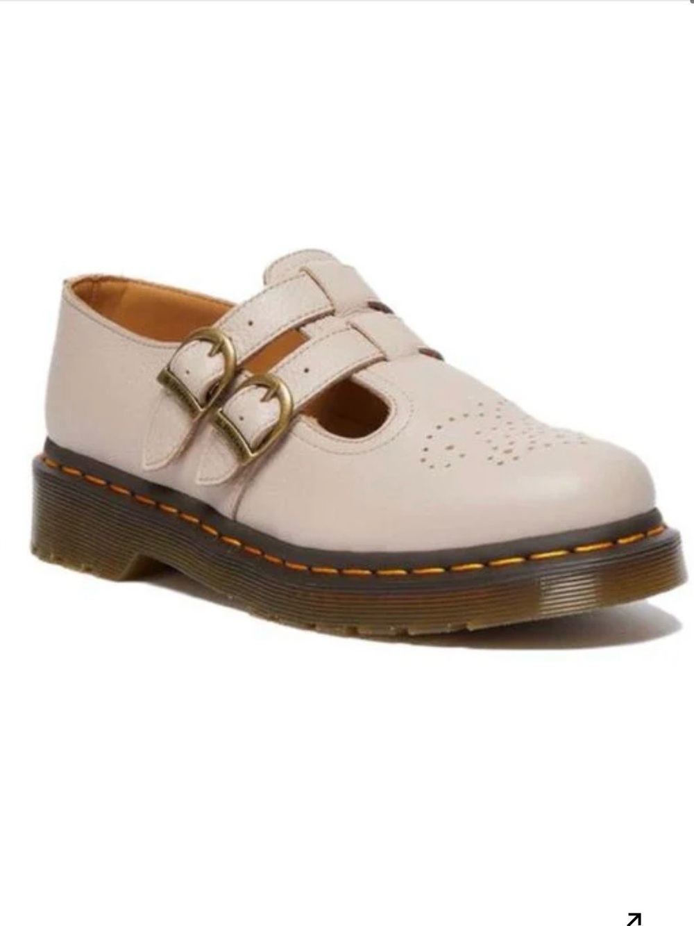 Dr. Martens Cream (Parchment) Double-Buckle Mary Jane Loafers
